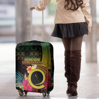 Vanuatu Independence Day Luggage Cover Sand Drawing Melanesian Vibes