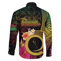 Vanuatu Selebretem 44th Indipendens Dei Family Matching Off Shoulder Short Dress and Hawaiian Shirt Sand Drawing Melanesian Vibes LT03 - Polynesian Pride