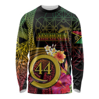 Vanuatu Selebretem 44th Indipendens Dei Long Sleeve Shirt Sand Drawing Melanesian Vibes LT03 Unisex Black - Polynesian Pride