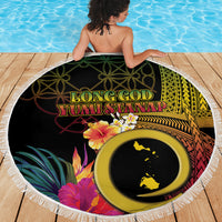 Vanuatu Shefa Day Beach Blanket Sand Drawing Melanesian