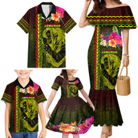 Hawaiian Reggae Music Family Matching Mermaid Dress and Hawaiian Shirt Jamaica Singer Tribal Polynesian and Hibiscus LT03 - Polynesian Pride