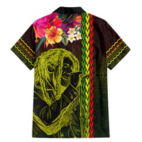 Hawaiian Reggae Music Family Matching Mermaid Dress and Hawaiian Shirt Jamaica Singer Tribal Polynesian and Hibiscus LT03 - Polynesian Pride