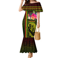 Hawaiian Reggae Music Mermaid Dress Jamaica Singer Tribal Polynesian and Hibiscus LT03 Women Black - Polynesian Pride