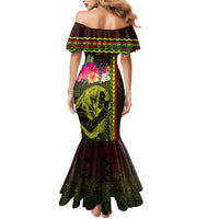 Hawaiian Reggae Music Mermaid Dress Jamaica Singer Tribal Polynesian and Hibiscus LT03 - Polynesian Pride