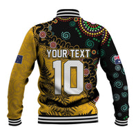 Custom New Zealand and Australia Rugby Baseball Jacket Maori Warrior With Aboriginal Version LT03 - Polynesian Pride