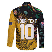 Custom New Zealand and Australia Rugby Family Matching Puletasi and Hawaiian Shirt Maori Warrior With Aboriginal Version LT03 - Polynesian Pride