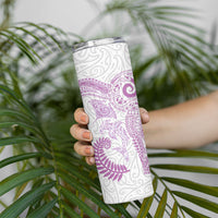 Aotearoa Maori Sea Animals Tribal Skinny Tumbler Manta Ray and Shark Moko Pattern Pink Color LT03 - Polynesian Pride