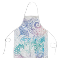 Aotearoa Maori Sea Animals Tribal Apron Manta Ray and Shark Moko Pattern Sweet Pastel