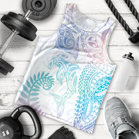 Aotearoa Maori Sea Animals Tribal Men Tank Top Manta Ray and Shark Moko Pattern Sweet Pastel