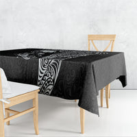 Hawaiian Manta Ray Tribal Tablecloth Polynesian Art Motifs Black Color LT03 - Polynesian Pride