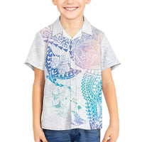 Hawaiian Manta Ray Tribal Hawaiian Shirt Polynesian Art Motifs Sweet Pastel