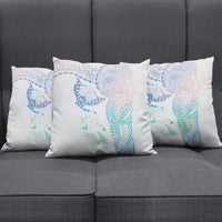 Hawaiian Manta Ray Tribal Pillow Cover Polynesian Art Motifs Sweet Pastel