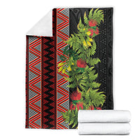 Maori Tukutuku Blanket with Ferns Pohutukawa and Kowhai Tribal Moko Patterns