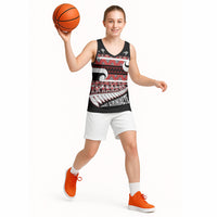 New Zealand Christmas Basketball Jersey Funny Santa Claus Haka Dance with Tukutuku