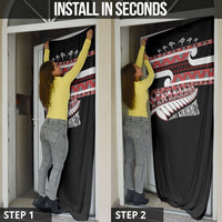 New Zealand Christmas Door Cover Funny Santa Claus Haka Dance with Tukutuku