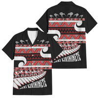 New Zealand Christmas Family Matching Off The Shoulder Long Sleeve Dress and Hawaiian Shirt Funny Santa Claus Haka Dance with Tukutuku