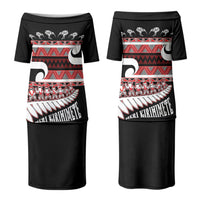 New Zealand Christmas Family Matching Puletasi and Hawaiian Shirt Funny Santa Claus Haka Dance with Tukutuku