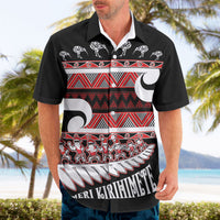 New Zealand Christmas Hawaiian Shirt Funny Santa Claus Haka Dance with Tukutuku LT03 - Polynesian Pride