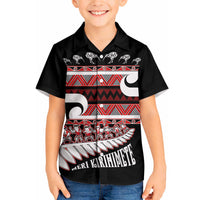 New Zealand Christmas Hawaiian Shirt Funny Santa Claus Haka Dance with Tukutuku LT03 - Polynesian Pride