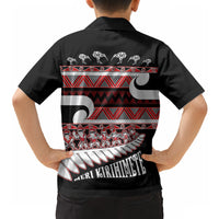 New Zealand Christmas Hawaiian Shirt Funny Santa Claus Haka Dance with Tukutuku LT03 - Polynesian Pride
