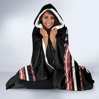 New Zealand Christmas Hooded Blanket Funny Santa Claus Haka Dance with Tukutuku