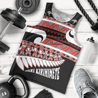 New Zealand Christmas Men Tank Top Funny Santa Claus Haka Dance with Tukutuku