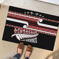 New Zealand Christmas Rubber Doormat Funny Santa Claus Haka Dance with Tukutuku
