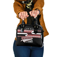 New Zealand Christmas Shoulder Handbag Funny Santa Claus Haka Dance with Tukutuku