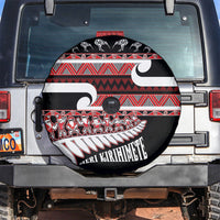 New Zealand Christmas Spare Tire Cover Funny Santa Claus Haka Dance with Tukutuku