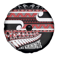 New Zealand Christmas Spare Tire Cover Funny Santa Claus Haka Dance with Tukutuku