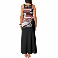 New Zealand Christmas Tank Maxi Dress Funny Santa Claus Haka Dance with Tukutuku