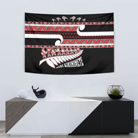 New Zealand Christmas Tapestry Funny Santa Claus Haka Dance with Tukutuku