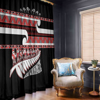New Zealand Christmas Window Curtain Funny Santa Claus Haka Dance with Tukutuku