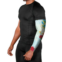 Japanese and Hawaiian Culture Fusion Arm Sleeves Irezumi with Turtles and Lei Kakau Pattern Fresh Vibe LT03 - Polynesian Pride