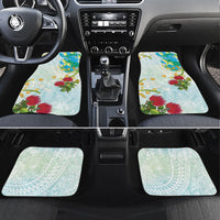 Japanese and Hawaiian Culture Fusion Car Mats Irezumi with Turtles and Lei Kakau Pattern Fresh Vibe LT03 Set 4pcs Multicolor - Polynesian Pride
