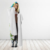 Japanese and Hawaiian Culture Fusion Hooded Blanket Irezumi with Turtles and Lei Kakau Pattern Fresh Vibe LT03 - Polynesian Pride
