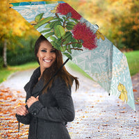 Japanese and Hawaiian Culture Fusion Umbrella Irezumi with Turtles and Lei Kakau Pattern Fresh Vibe LT03 - Polynesian Pride