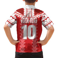 Custom Tahiti Football Polynesian Pattern Family Matching Short Sleeve Bodycon Dress and Hawaiian Shirt LT03 - Polynesian Pride