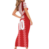 Custom Tahiti Football Polynesian Pattern Family Matching Short Sleeve Bodycon Dress and Hawaiian Shirt LT03 - Polynesian Pride