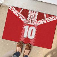 Custom Tahiti Football Polynesian Pattern Rubber Doormat