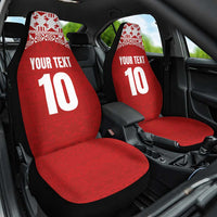Custom Tonga Football Ngatu Tribal Tattoo Car Seat Cover LT03 One Size Red - Polynesian Pride