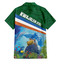Marshall Islands Kwajalein Atoll Family Matching Off Shoulder Short Dress and Hawaiian Shirt Polynesian Pattern and Undersea Animals LT03 - Polynesian Pride