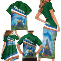 Marshall Islands Kwajalein Atoll Family Matching Short Sleeve Bodycon Dress and Hawaiian Shirt Polynesian Pattern and Undersea Animals LT03 - Polynesian Pride