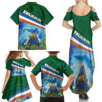 Marshall Islands Kwajalein Atoll Family Matching Summer Maxi Dress and Hawaiian Shirt Polynesian Pattern and Undersea Animals LT03 - Polynesian Pride