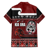 New Zealand Culture Family Matching Tank Maxi Dress and Hawaiian Shirt Kia Ora Aotearoa Moko Tattoo Mask with Waka and Maori Art Pattern LT03 - Polynesian Pride
