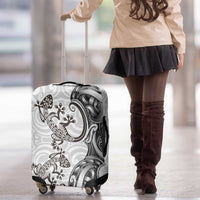 New Zealand Gecko Maori Art Tattoo Luggage Cover White Color