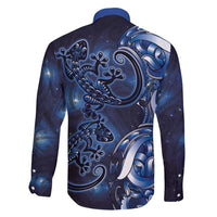 New Zealand Gecko Maori Art Tattoo Family Matching Mermaid Dress and Hawaiian Shirt Matariki Mode LT03 - Polynesian Pride