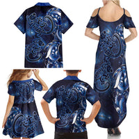 New Zealand Gecko Maori Art Tattoo Family Matching Summer Maxi Dress and Hawaiian Shirt Matariki Mode LT03 - Polynesian Pride
