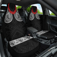 Samoan Traditional Art Tattoos Car Seat Cover Tatau Tribal Motifs with Ula Fala Black LT03 One Size Black - Polynesian Pride