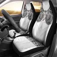 Samoan Traditional Art Tattoos Car Seat Cover Tatau Tribal Motifs with Ula Nifo White LT03 - Polynesian Pride
